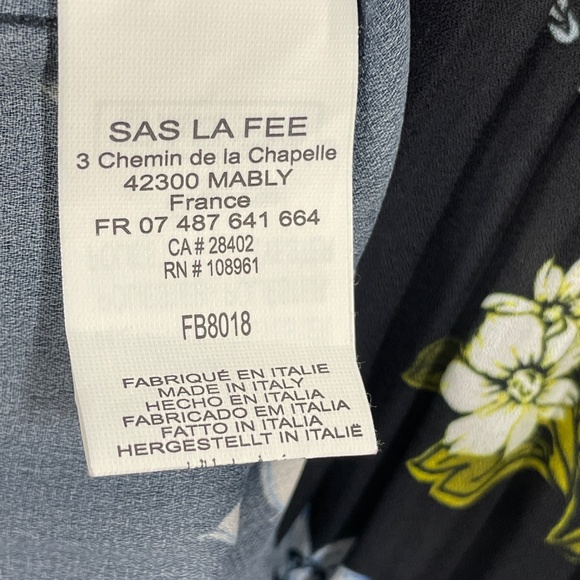 La Fee Maraboutee‎ 38 Mably Black Floral Dress Long Sleeve - Picture 5 of 7